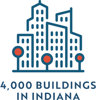 4,000 buildings in Indiana